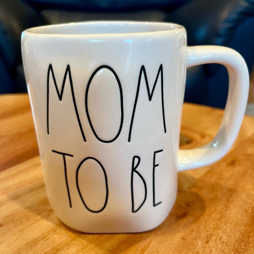 Rae Dunn White Ceramic "MOM TO BE" Mug